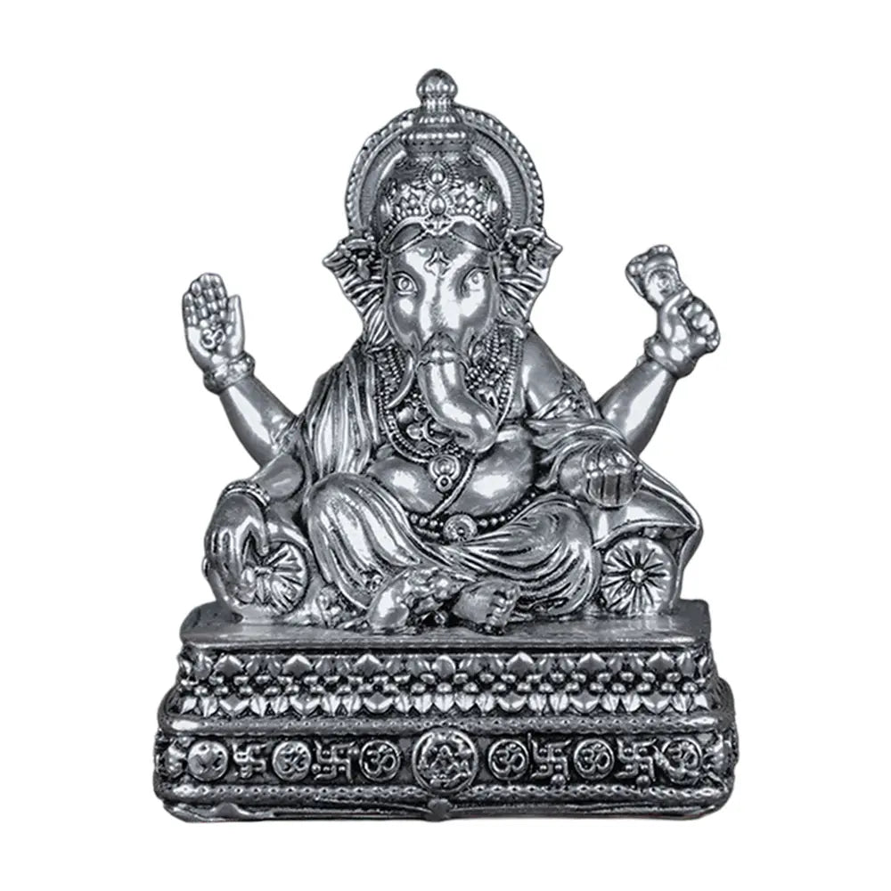 Brass Vinayaka Statue Silver Plated Artarium